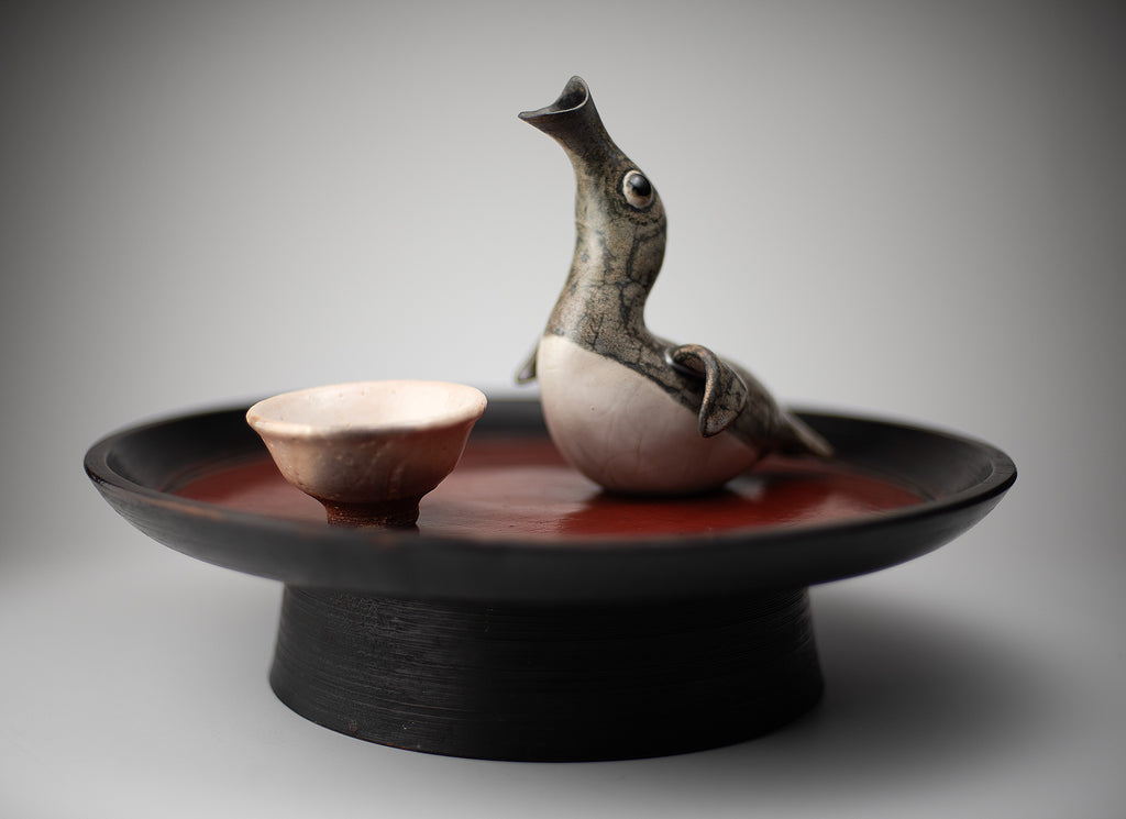 Récipient à saké en forme d’oiseau_B