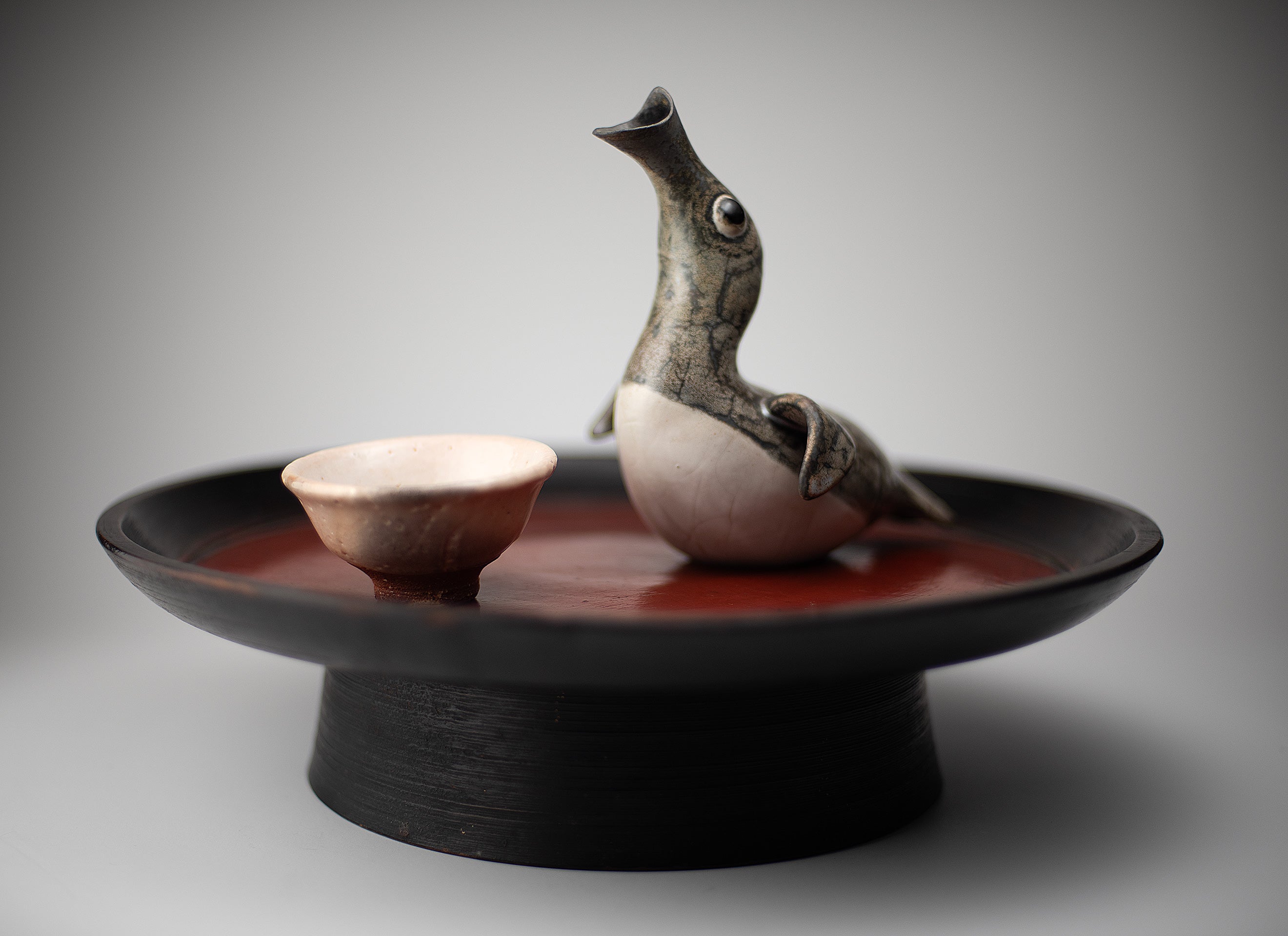 Récipient à saké en forme d’oiseau_B