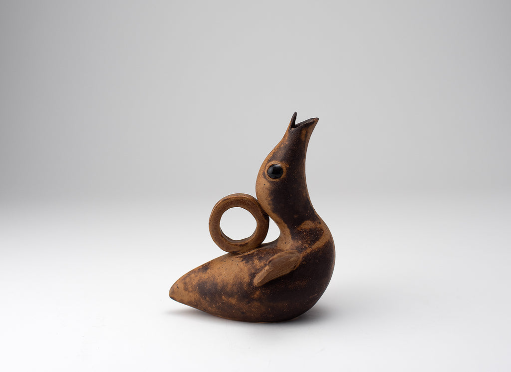 Glaçure Tadanoumi, récipient à saké en forme d’oiseau