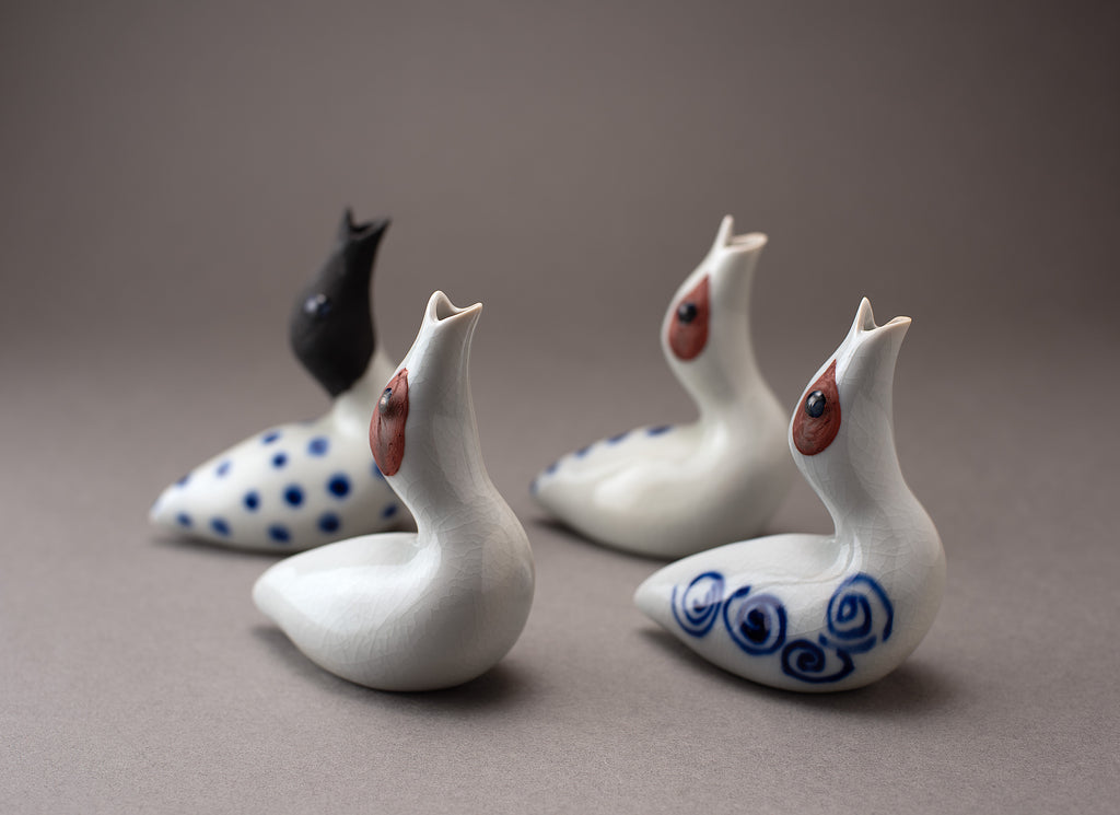 Petit récipient à saké en forme d’oiseau