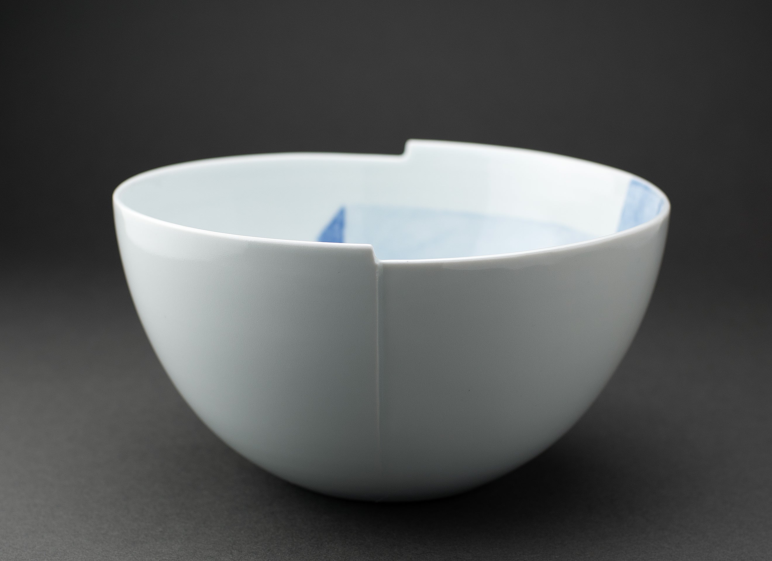 Motif à lignes céramique bleue Bol