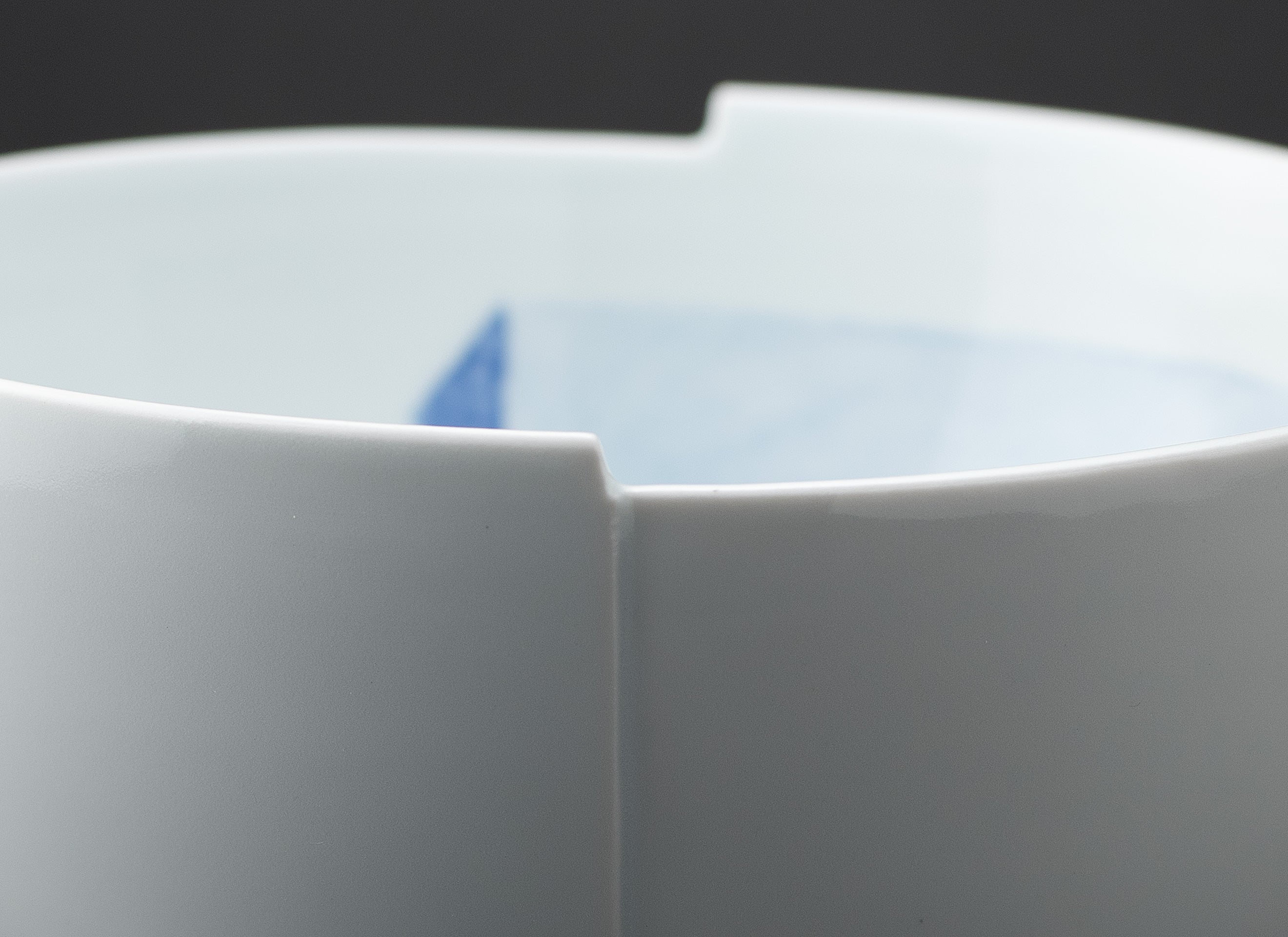 Motif à lignes céramique bleue Bol