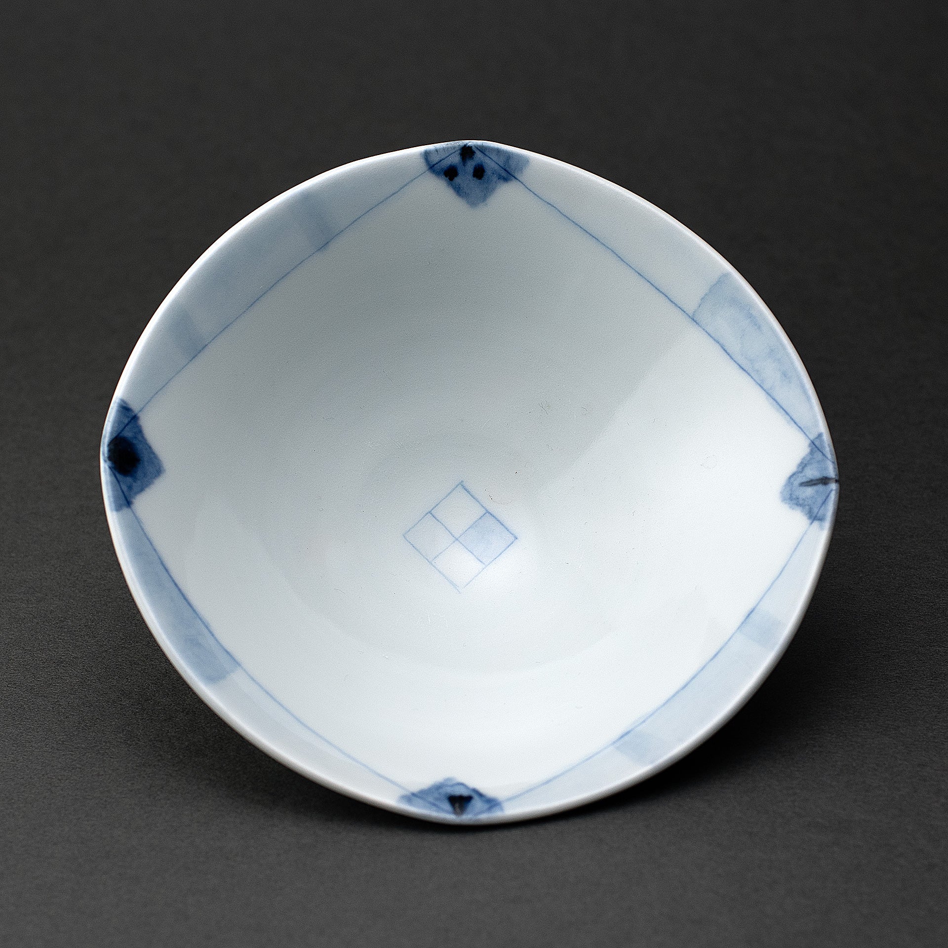 Ligne motif Porcelaine bleu sous couverte petit bol (ensemble de 5)