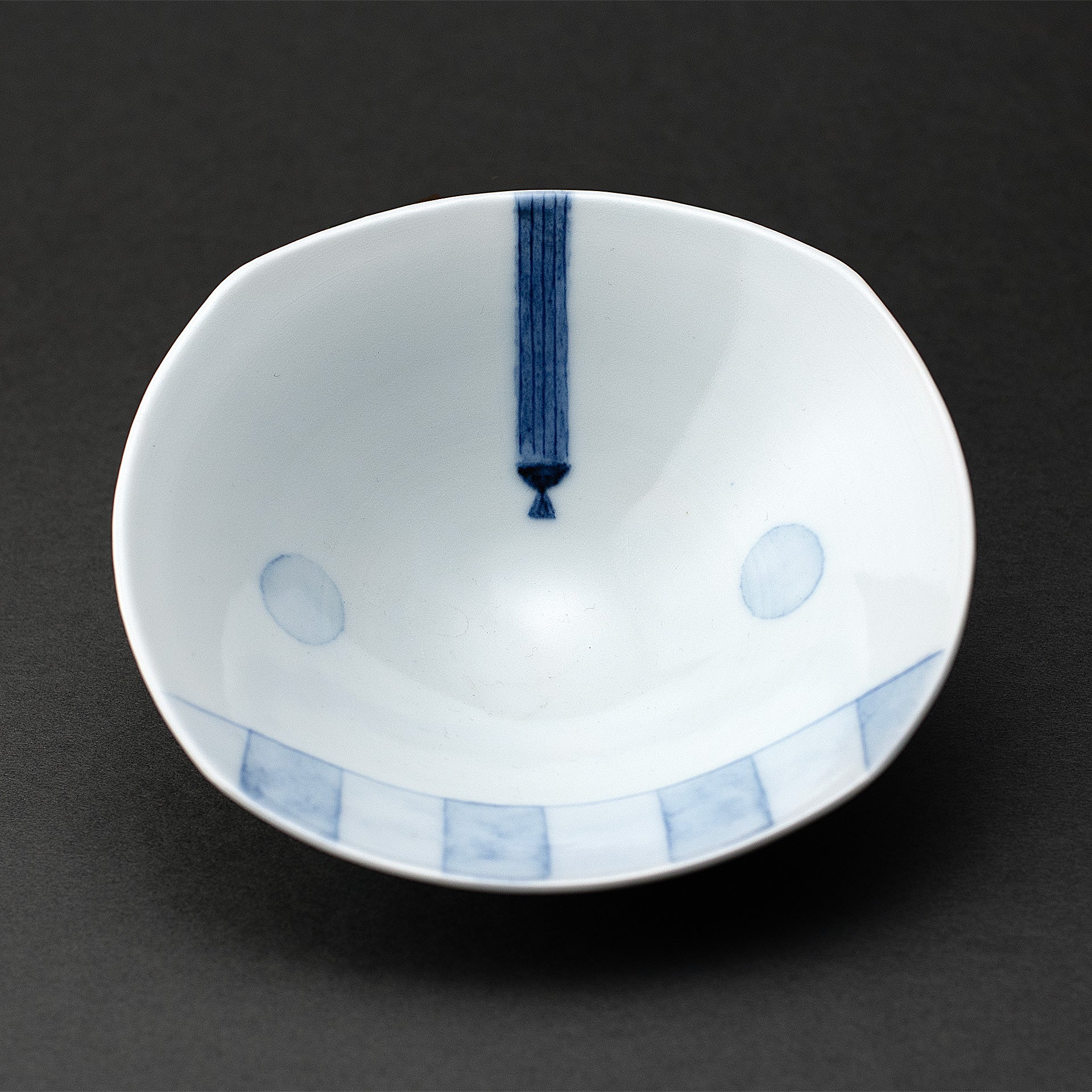 Ligne motif Porcelaine bleu sous couverte petit bol (ensemble de 5)